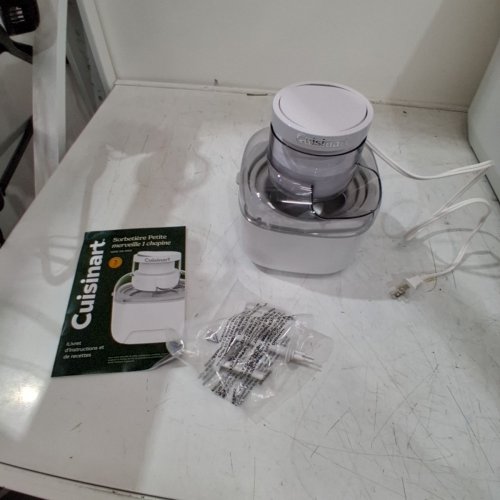 CUISINART COMPACT SINGLE-SERVE ICE CREAM MAKER - 1-PINT - WHITE (MODEL: ICE-M10C) image 3