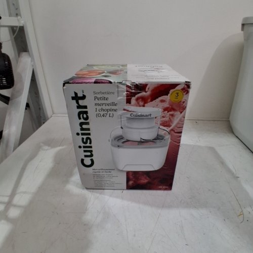 CUISINART COMPACT SINGLE-SERVE ICE CREAM MAKER - 1-PINT - WHITE (MODEL: ICE-M10C) image 6