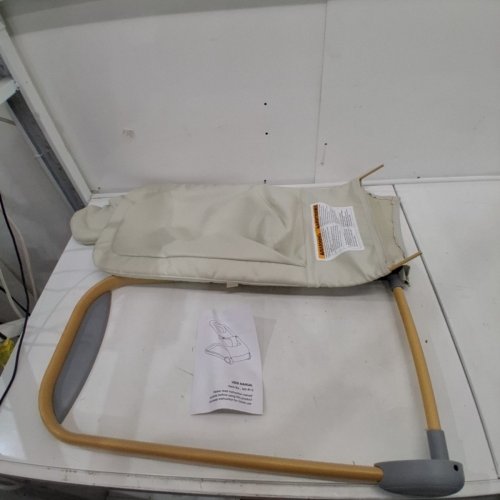 FODOSS PORTABLE BABY BOUNCER SEAT - 20LBS CAP - 28" X 17.7" X 20" - BEIGE/WOOD (MODEL: OD-R12) image 2