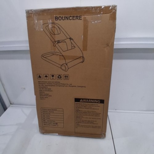 FODOSS PORTABLE BABY BOUNCER SEAT - 20LBS CAP - 28" X 17.7" X 20" - BEIGE/WOOD (MODEL: OD-R12) image 4