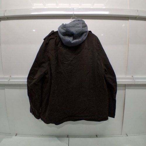 MEN'S LEVI'S WASHED COTTON HOODED MILITARY JACKET - XXL - DARK BROWN/GREY (STYLE: LM8RC364) image 3