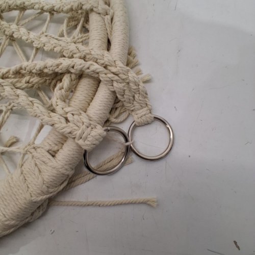TOPIND MACRAME HAMMOCK CHAIR - 330LBS CAPACITY - BEIGE (MODEL: TOPIND-HAMMOCK CHAIR SWINGS) image 3