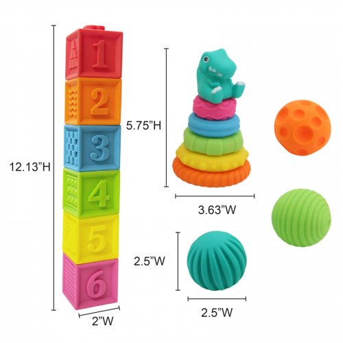 15PC SPARK CREATE IMAGINE SENSORY STACK AND LEARN SET - MULTICOLOR (MODEL: 75294) image 2