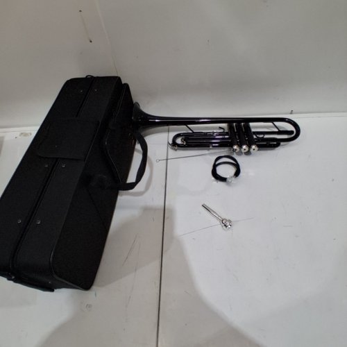 EASTAR STANDARD BB TRUMPET SET FOR BEGINNERS WITH CARRYING CASE, 7 C MOUTHPIECE AND TRUMPET CLEANING KIT - BLACK(MODEL: ETR-380B) image 2