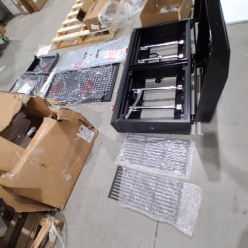 DELUXE 4-BURNER GRILL AND GRIDDLE COMBO - 39.6" X 65.3" X 27.6" - 60000BTU - BLACK (MODEL:4553565/BG2494A4) image 4