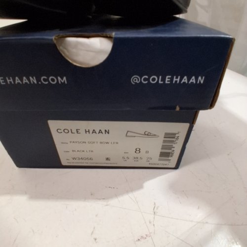 WOMENS COLE HAAN PAYSON SOFT BOW SLIP ON LOAFERS - SIZE 8 B - BLACK (MODEL: W34056) image 2