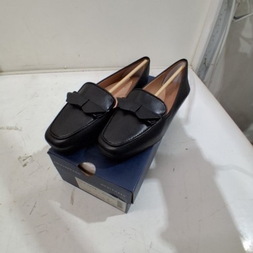 WOMENS COLE HAAN PAYSON SOFT BOW SLIP ON LOAFERS - SIZE 8 B - BLACK (MODEL: W34056) image 3