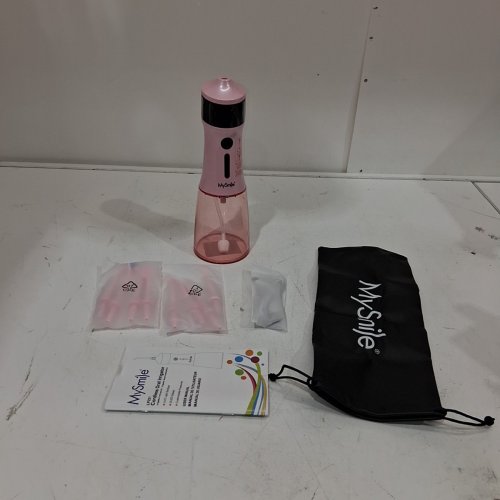 MYSMILE SELF CLEANING CORDLESS WATER FLOSSERS FOR TEETH - 355ML - PINK - (MODEL:LP221) image 3