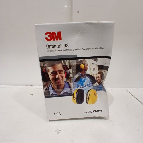 3M PELTOR OPTIME 98 OVER-THE-HEAD EARMUFFS, H9A, BLACK/YELLOW image 2