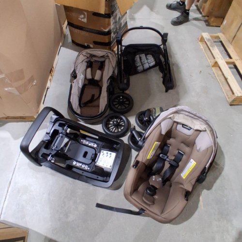 EVENFLO PIVOT MODULAR TRAVEL SYSTEM WITH LITEMAX INFANT CAR SEAT COMBO - DESERT TAN (MODEL: TS100412477C) image 3