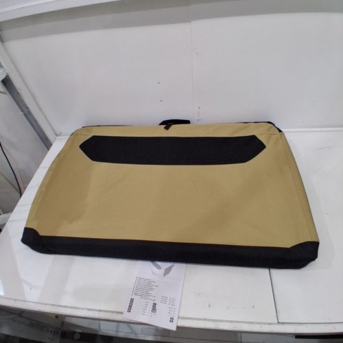 AMAZON BASICS PORTABLE FOLDING SOFT DOG TRAVEL CRATE - 36" X 24" X 24" - BEIGE image 2