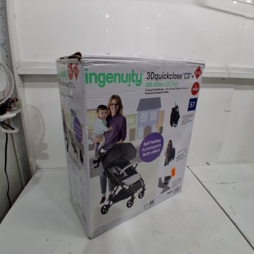 BABIES SUMMER BY INGENUITY 3DQUICKCLOSE CS+ COMPACT FOLD STROLLER- 50LBS CAP - GREY/BLACK (MODEL:31900) image 6