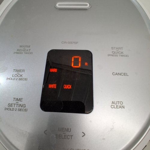CUCKOO RICE COOKER - 3-CUPS (UNCOOKED) - WHITE (MODEL: CR-0375F) image 2