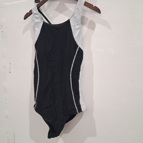 WOMEN'S ONE-PIECE SWIMSUIT - LARGE - BLACK AND WHITE image 2