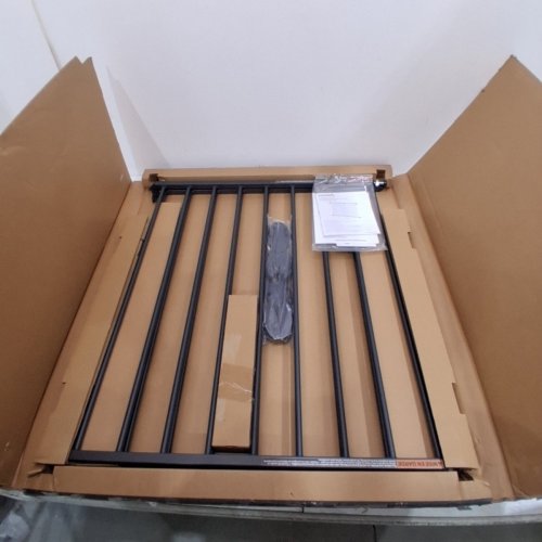 MUNCHKIN PUSH TO CLOSE BABY GATE FOR STAIRS WITH HARDWARE - FITS UP TO 45" WIDE - BLACK (MODEL: 46777001-SIOC/MK0001 REV4) image 2