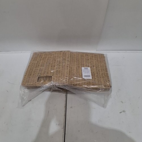 3PK CAZZON WICKER STORAGE BASKETS - 11" X 11" - NATURAL image 4
