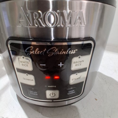 AROMA RICE & GRAIN 8 CUP MULTICOOKER - 120 V- STAINLESS STEEL / BLACK (MODEL: ARC-914SBD) image 2