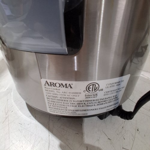 AROMA RICE & GRAIN 8 CUP MULTICOOKER - 120 V- STAINLESS STEEL / BLACK (MODEL: ARC-914SBD) image 3