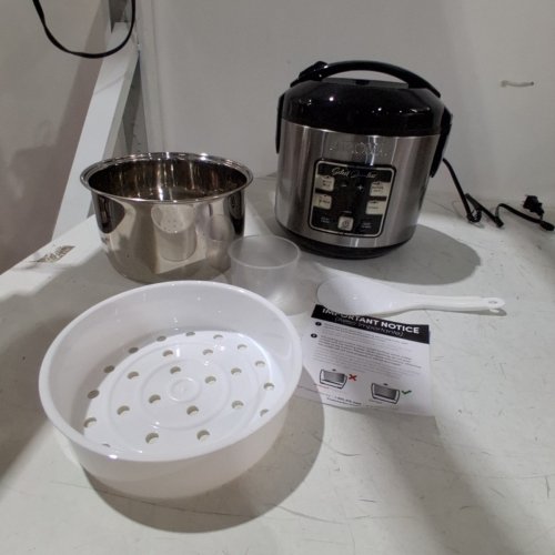 AROMA RICE & GRAIN 8 CUP MULTICOOKER - 120 V- STAINLESS STEEL / BLACK (MODEL: ARC-914SBD) image 4