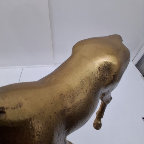 BRASS HORSE FIGURINE - 8.4" - BRONZE-TONE image 4