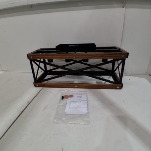 WYLITORA 4-LIGHT RUSTIC FARMHOUSE WOOD FLUSH MOUNT CEILING LIGHT FIXTURE - 23.6" - BLACK/RUSTIC BROWN (MODEL: W6818-4) image 3