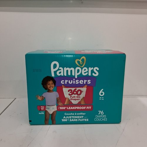 76PK PAMPERS CRUISERS 360° 100% LEAKPROOF GAP-FREE FIT DIAPERS - SIZE 6 image 2