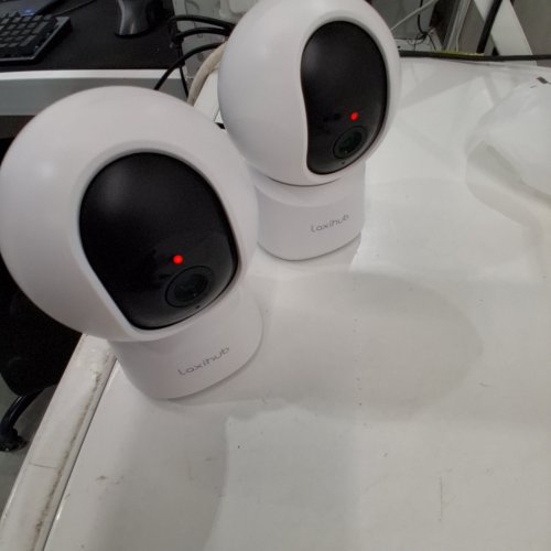 2PK LAXIHUB 360° VIEW 2K SMART CAMERA WITH PHONE APP, PAN/TILT, MOTION/SOUND DETECTION, NIGHT VISION & TWO-WAY AUDIO - WORKS WITH ALEXA (MODEL: P2T-2PC) image 2