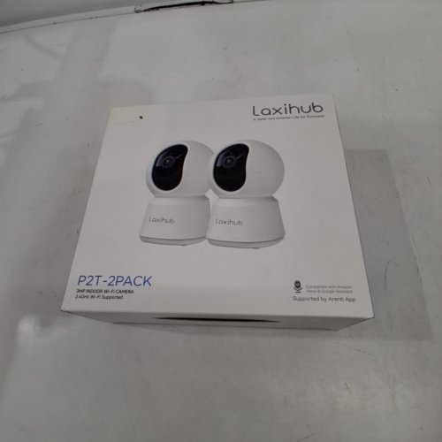 2PK LAXIHUB 360° VIEW 2K SMART CAMERA WITH PHONE APP, PAN/TILT, MOTION/SOUND DETECTION, NIGHT VISION & TWO-WAY AUDIO - WORKS WITH ALEXA (MODEL: P2T-2PC) image 4