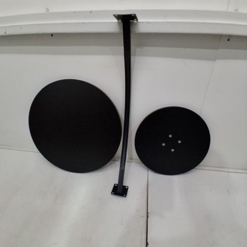 HBLUEFAT C-SHAPED ROUND-TOP SOFA ARMSIDE END TABLE - 15.75" - BLACK image 2