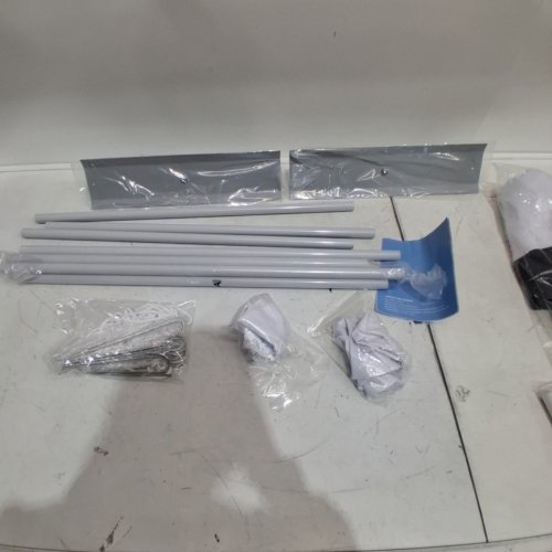 PROJECTOR SCREEN WITH STAND, ROPE SUPPORTS AND CARRY BAG FOR INDOOR/OUTDOOR THEATER - 100" - WHITE/GREY image 3