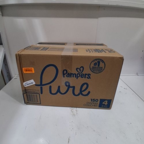 150PK PAMPERS PURE 100% LEAKPROOF PLANT-BASED SKIN PROTECTION DIAPERS - SIZE 4 image 3