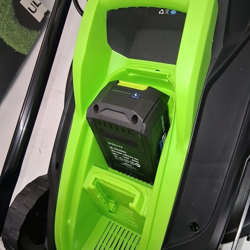 STEELITE CORDLESS ELECTRIC LAWN MOWER - 5-POSITION HEIGHT ADJUSTMENT WITH 8 GALLON GRASS BAG - CHARGER INCLUDED - 13'' - 21V - ( MODEL: ‎DG500 ) image 2
