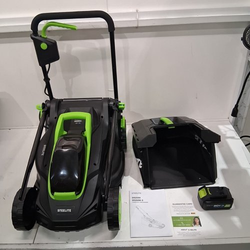 STEELITE CORDLESS ELECTRIC LAWN MOWER - 5-POSITION HEIGHT ADJUSTMENT WITH 8 GALLON GRASS BAG - CHARGER INCLUDED - 13'' - 21V - ( MODEL: ‎DG500 ) image 3