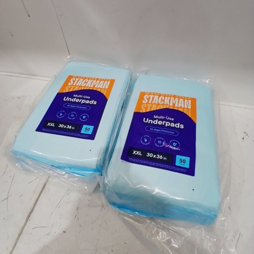 100PK STACKMAN HEAVY ABSORBENCY UNDERPADS - 30" X 36" - LIGHT BLUE image 2