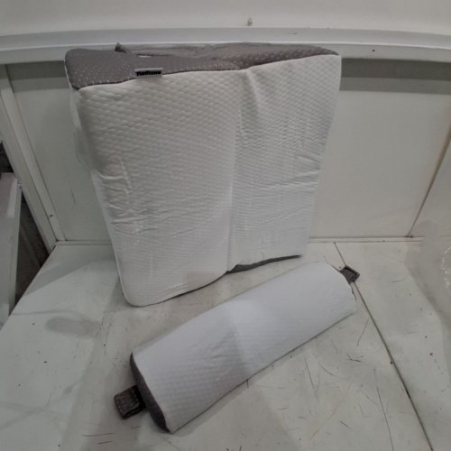 2PC BEDLUXE BED WEDGE PILLOW FOR SLEEPING - WHITE image 2