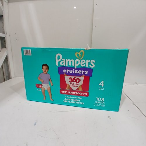 108PK PAMPERS CRUISERS 360 DEGREES 100% LEAKPROOF FIT DIAPERS - SIZE 4 (23LB - 37LB) image 2