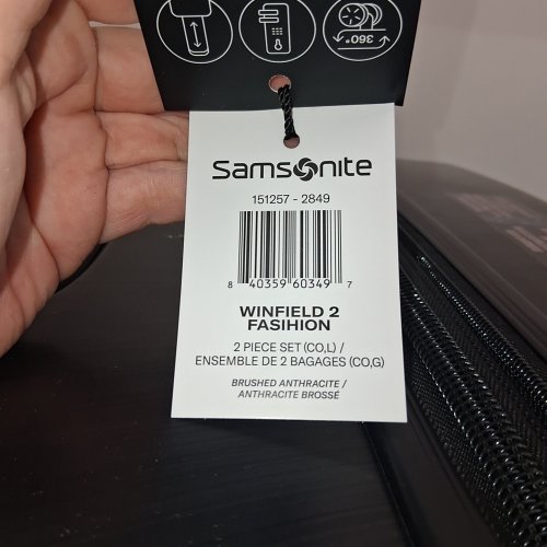 2PC SAMSONITE WINFIELD 2 FASHION SPINNER LUGGAGE SET WITH TSA LOCKS - CHECKED & CARRY-ON - BRUSHED ANTHRACITE (MODEL: 151257-2849) image 13