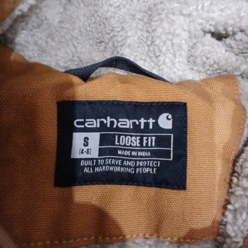 WOMENS CARHARTT ICONIC WASHED DUCK SHERPA LINED JACKET - SMALL - BROWN (STYLE: 104292-BRN) image 4