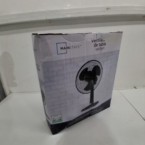 MAINSTAYS 3-SPEED STATIONARY/OSCILLATING TABLE FAN - 12" - BLACK (MODEL: TF3-30E) image 5