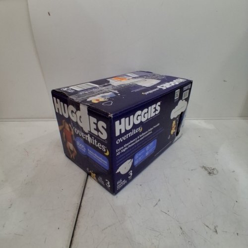 66PK HUGGIES OVERNITES NIGHT TIME DISPOSABLE DIAPERS - SIZE 3 image 3