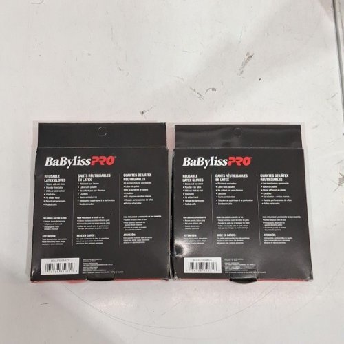 2 (4PK) BABYLISSPRO REUSABLE LATEX GLOVES - SMALL - BLACK (MODEL: BES33704SMUCC) image 4
