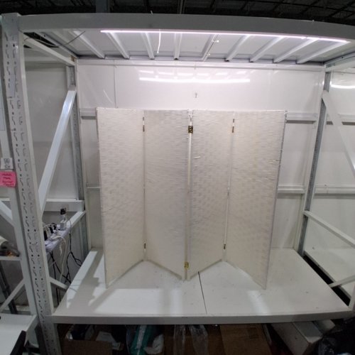 ORIENTAL FURNITURE WOVEN FIBER ROOM DIVIDER - 4 PANEL, 4FT TALL - WHITE - (MODEL:HJ081029-4P-WHT) image 2