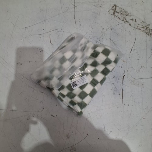 CHECKERBOARD HAND TOWEL - 13" X 28" - GREEN / WHITE image 4
