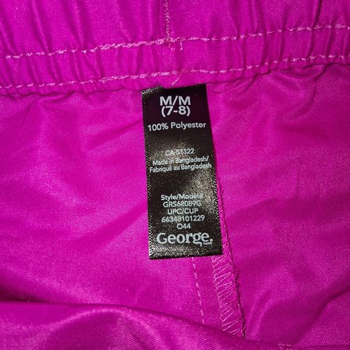 GIRL'S GEORGE DRAWSTRING SHORTS - MEDIUM (7-8) - MAGENTA image 3