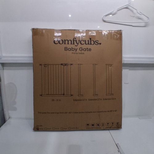 COMFYCUBS ADJUSTABLE BABY SAFETY GATE - 29" - 31" - WHITE image 4
