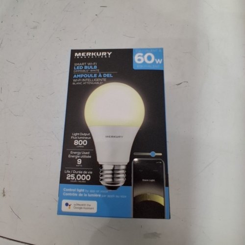 MERKURY INNOVATIONS A19 SMART LIGHT BULB, 60W DIMMABLE WHITE LED, REQUIRES 2.4GHZ WIFI image 4