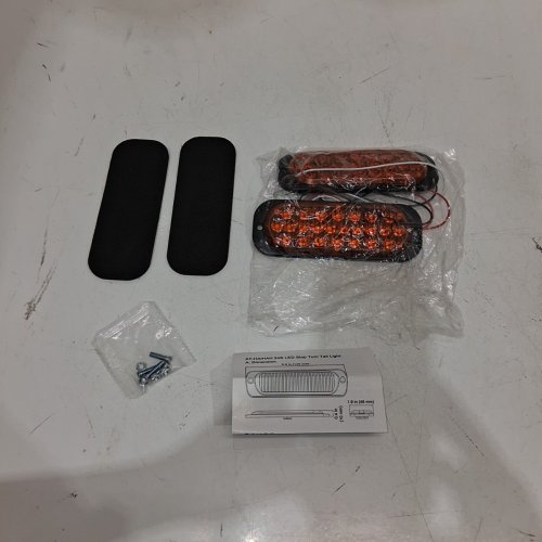2PK AT-HAIHAN ALLUMINUM LED BRAKE TURN SIGNAL SIDE MARKER TAIL LIGHTS, - AMBER image 2