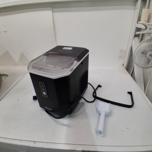 EUHOMY COUNTERTOP ICE MAKER MACHINE WITH HANDLE BASKET AND SCOOP -1.2L - MAKES 26LB/DAY - BLACK (MODEL: IM011-BBL-CAEH) image 4