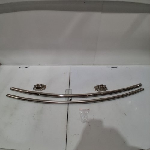 CURVED SHOWER BATHROOM CURTAIN ROD - 50" TO 72" - SILVER image 3