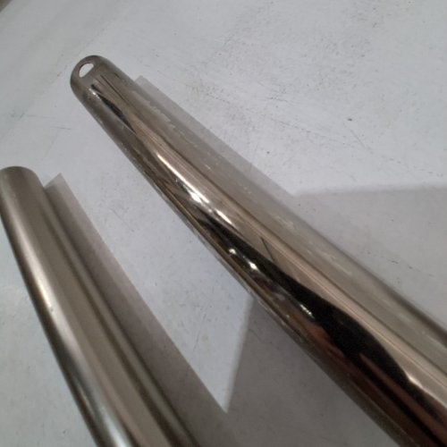 CURVED SHOWER BATHROOM CURTAIN ROD - 50" TO 72" - SILVER image 5